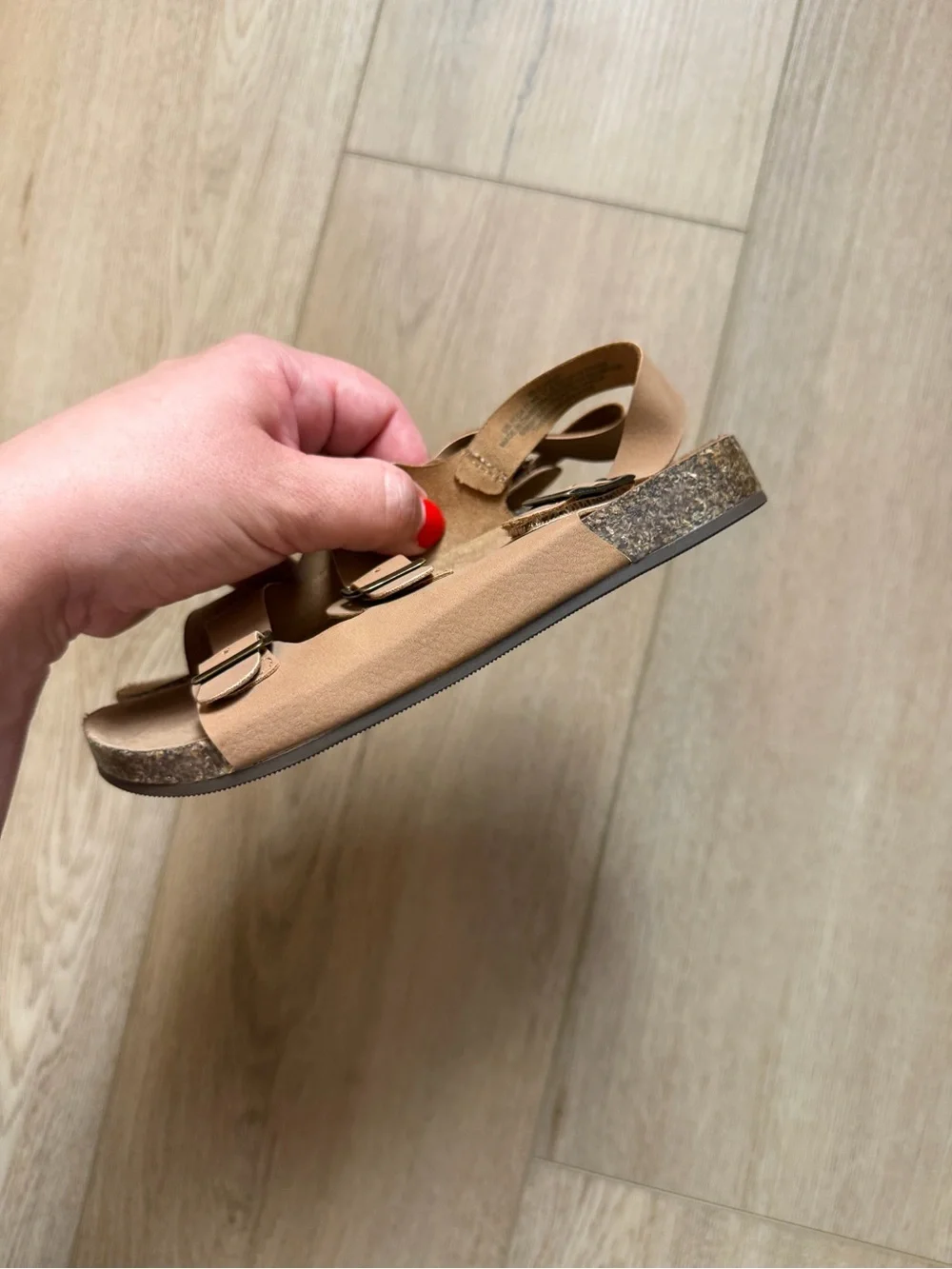Old Navy Tan Triple Buckle Kids Sandals